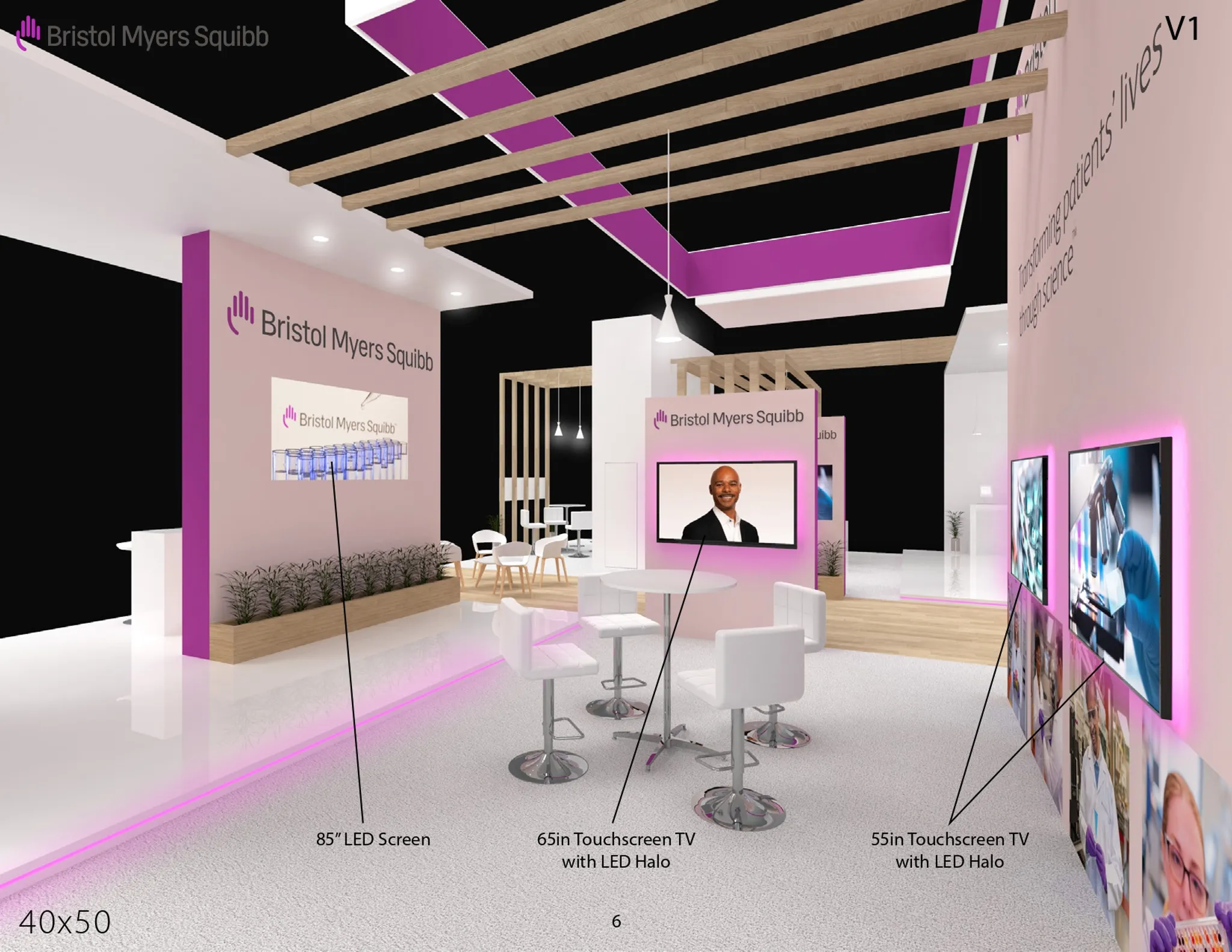 40x50 Île booth design by Pro-X Exhibits